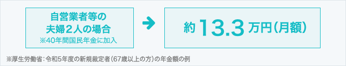 図：自営業者の夫婦の金額