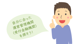 自分に合った運営管理機関（受付金融機関）を探そう！